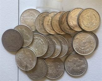 Lots of Morgan Silver Dollars