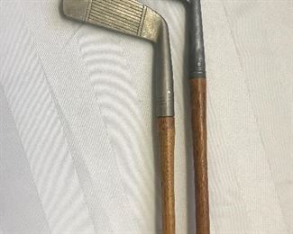 Antique wood shaft golf clubs