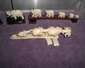 carved elephants