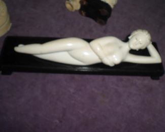 antique Chinese doctors carved nude model
