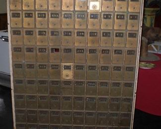 100 brass door postal box cabinet
