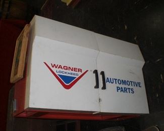 Wagner auto parts hanging cabinet