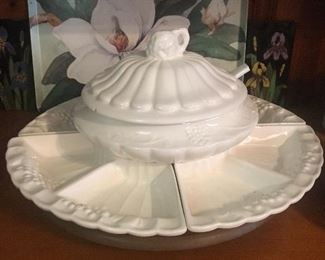 Lazy Susan with Tureen and ladle