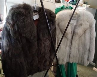 Brown fox coat, Norwedigian lue Fox jacket