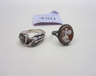 Two sterling rings