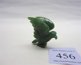 mini carved jade hawk
