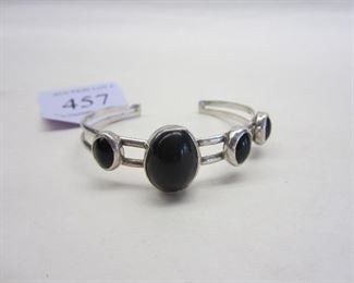 Sterling bracelet with black onyx