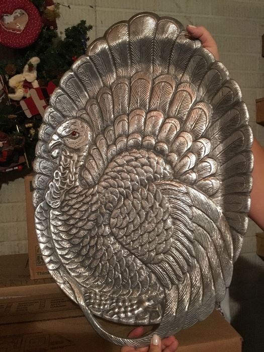 Arthur Court “armetale” turkey platter