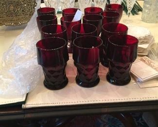 Set of 6 tumblers. Set of 8 wines. Fostoria?