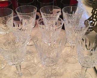 Waterford glasses. 