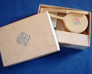 Celluloid  Baby Brush & Comb