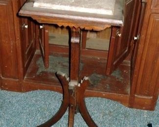 Victorian Marble Top Plant Stand