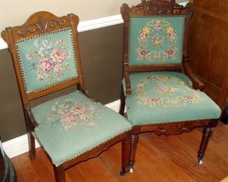 Antique Victorian Parlor Chairs