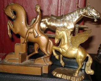 Horse Figures and Bookends 