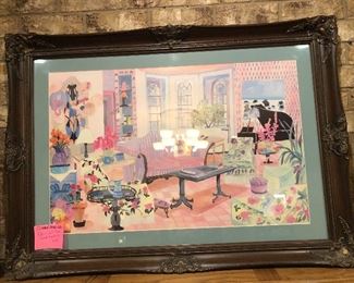 Signed Eileen Seitz framed art