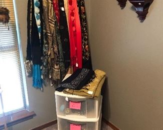 Tons and Tons of belts and scarves