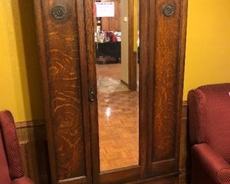 Antique oak wardrobe
