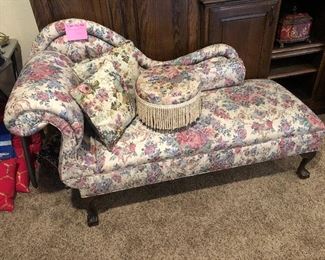 Floral fainting couch