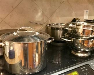 Anolon, Faberware Millenium, & other nice cookware, Stainless strainer set