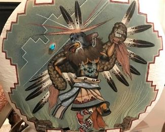 Lorenzo Stewart signed Native American pottery art piece