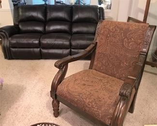 Electric reclining sofa, upholstered arm chair