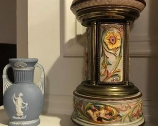 Wedgwood Jasperware vase, Reuge Italian music box