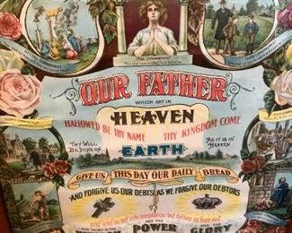 Framed prayer poster