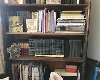 Lots of vintage, antique, and modern books. (Bookcase not for sale)