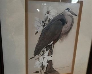 Signed Art LaMay print "Majesty of the Marshes"