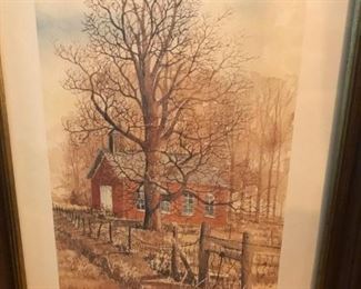 Framed, signed, low number, Marge Brandt print #277/1500