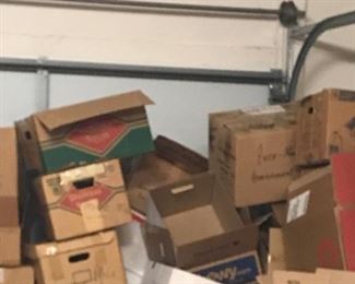 Some of the emptied boxes, and we have at least this many more to go!