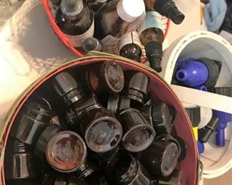 Small salve/balm type empty jars, more