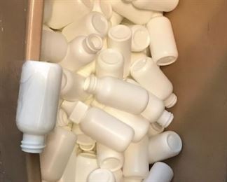 Empty, new, plastic bottles