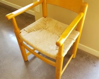 Several Vintage Rush Seat Chairs
