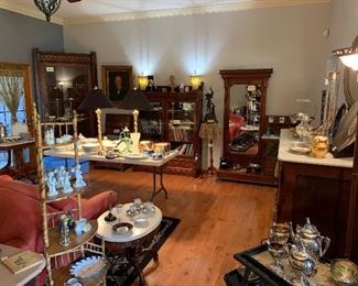 victorian furniture, fine china, portrait art