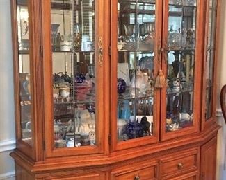 Lexington Lighted Mirrored China Cabinet
