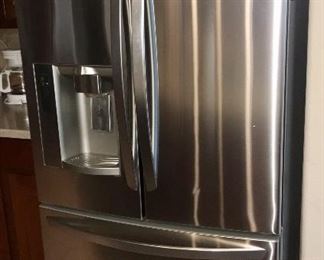 Stainless LG refrigerator freezer