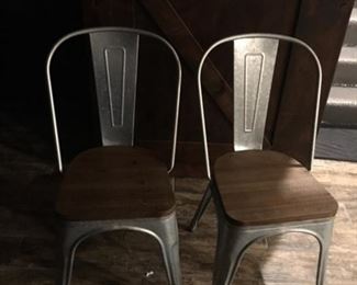 Restoration hardware gunmetal bistro chairs and other chairs