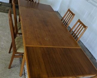 Teak Table and 6 Chairs