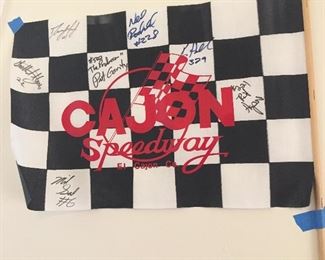 El Cajon Speedway Flag   Several Signatures