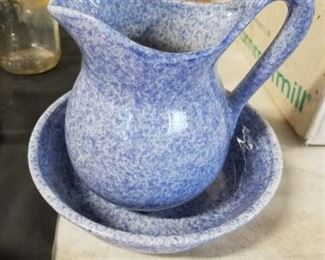 Gallstin-sutton bleu Cordon Cook 'N' Serve Stoneware pitcher & bowl
