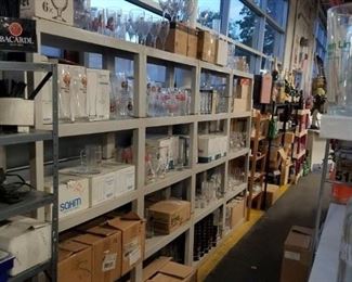 Large Assorted logo glassware