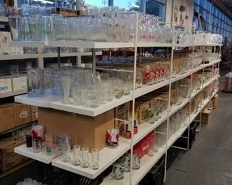Large Assorted logo glassware