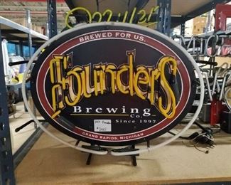 HTF Founders Brewing Neon bar sign WORKS