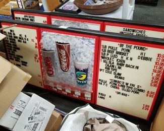 (2) Coca Cola/Sprite large lighted menu boards