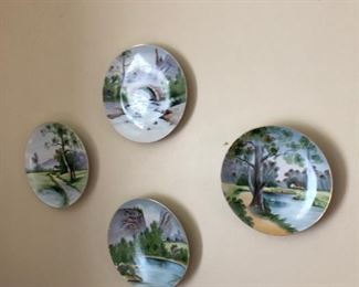 vintage hand painted plates from the 50's