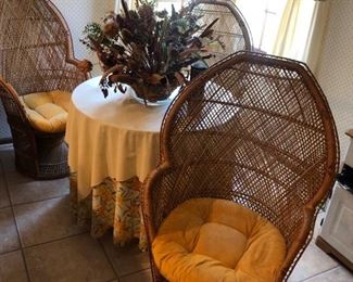 vintage cane chairs. There are four of these