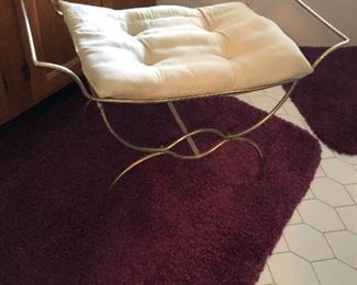vintage vanity metal stool