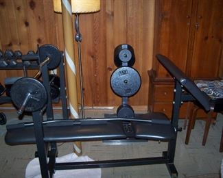 WEIGHT BENCH & FREE WEIGHTS