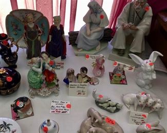 porcelain figurines, Royal Doulton, Lladro, Herend, Guido, more